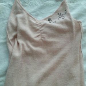 *Rebecca Taylir Angora tank w/ kitty & pupp…